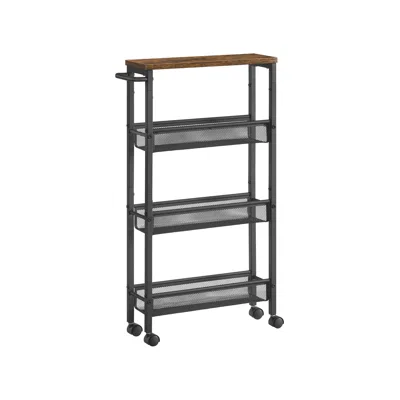 Breebe 4-tier Slim Rolling Storage Cart