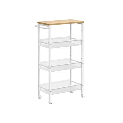 Breebe 4-tier Slim Rolling Storage Cart In Multi