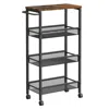 Breebe 4-tier Slim Rolling Storage Cart