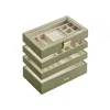 Breebe 4-tier Stackable Jewelry Trays Laurel Green