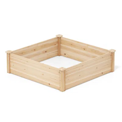 Breebe 40" X 40" Outdoor Wood Raised Garden Bed In Neutral