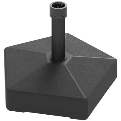 Breebe 42 Lb Heavy Duty Patio Umbrella Base Holder In Black