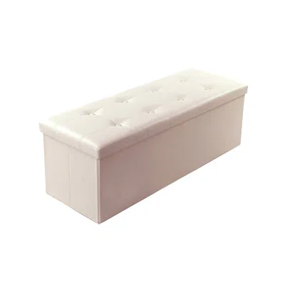 Breebe 43 Inches Folding Storage Ottoman Bench