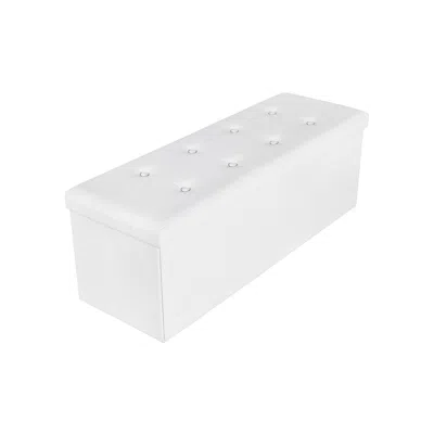 Breebe 43 Inches Folding Storage Ottoman Bench