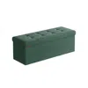 Breebe 43" Wide Folding Storage Ottoman Bench Retro Green