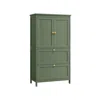 Breebe 43.3" High Bathroom Floor Storage Cabinet Forest Green