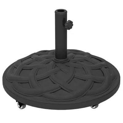 Breebe 44 Lb Round Patio Umbrella Base With Wheels In Neutral