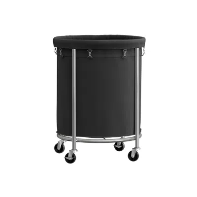 Breebe 45 Gal. Laundry Basket With Wheels In Blue
