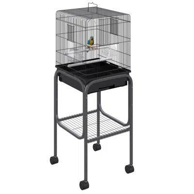 Breebe 45-inch Metal Indoor Bird Cage In Black