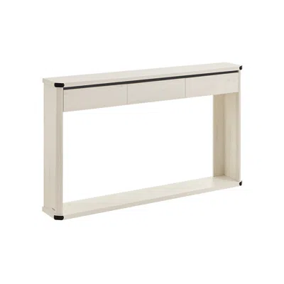 Breebe 47.2 Inches Console Table With 3 Drawers In White