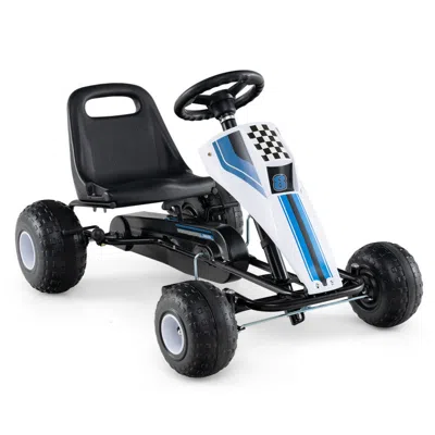 Breebe 4-wheel Ride On Toy Pedal Go Kart For Kids With Steering Wheel And Safe Handbrake In Black