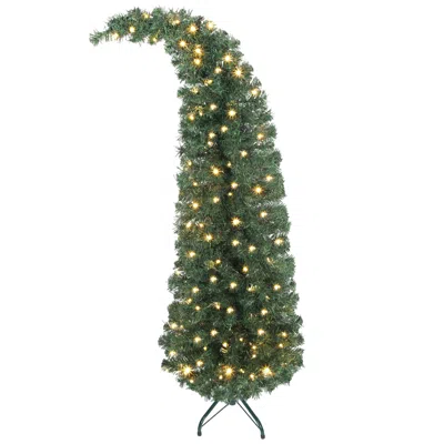 Breebe 5 Ft Prelit Christmas Tree With 100 Led Lights And Metal Stand In Green