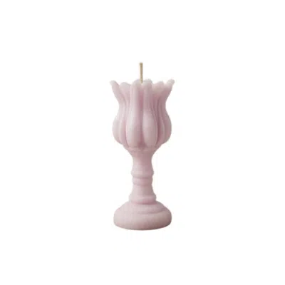 Breebe 5" Orchid Unscented Dimensional Flower Candle In Neutral