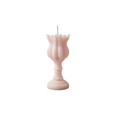 Breebe 5" Pink Lavender And Sage Scented Dimensional Flower Candle