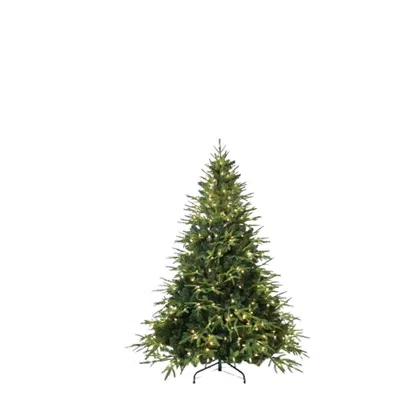 Breebe 5' Pre Lit Full Pine Christmas Tree With Decorations In Green