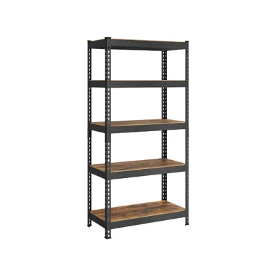 Breebe 5-tier (17.7"d X 35.4"w X 70.9"h) Storage Shelves For Study Shed Basement - Rustic Brown
