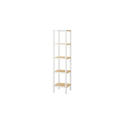 Breebe 5-tier Bamboo Bathroom Shelf In White