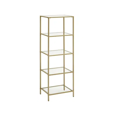 Breebe 5-tier Bookcase, Slim Shelving Unit