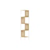 Breebe 5-tier Corner Shelf Stand With Polyrattan Sides Oak Beige