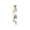 Breebe 5-tier Corner Shelf Wall Mount - Rustic White In White