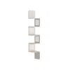 Breebe 5-tier Corner Shelf With Pvc Rattan Sides In Gray