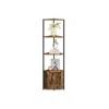 Breebe 5-tier Corner Shelving Unit In Brown