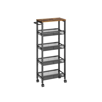 Breebe 5-tier Slim Rolling Cart Storage Cart