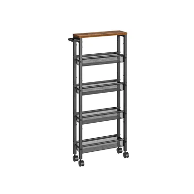 Breebe 5-tier Slim Rolling Storage Cart