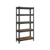 Breebe 5-tier Storage Shelves (11.8"d X 29.5"w X 59"h) - Rustic Brown In Brown