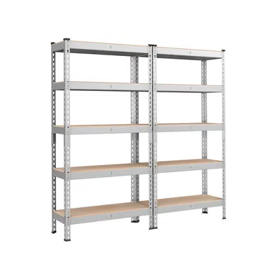 Breebe 5-tier Storage Shelves Set Of 2, 11.8 X 29.5 X 59.1 Inches In Metallic