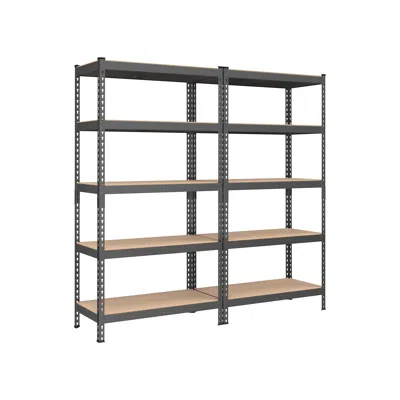 Breebe 5-tier Storage Shelves Set Of 2, 17.7 X 35.4 X 70.9 Inches In Gray