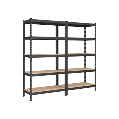 Breebe 5-tier Storage Shelves Set Of 2, 17.7 X 35.4 X 70.9 Inches In Gray