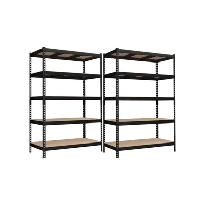 Breebe 5-tier Storage Shelves Set Of 2, 23.6 X 47.2 X 70.9 Inches In Black