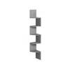 Breebe 5-tier Wall-mounted Corner Shelf Dove Gray