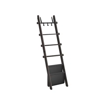 Breebe 5-tier Wooden Blanket Ladder In Black
