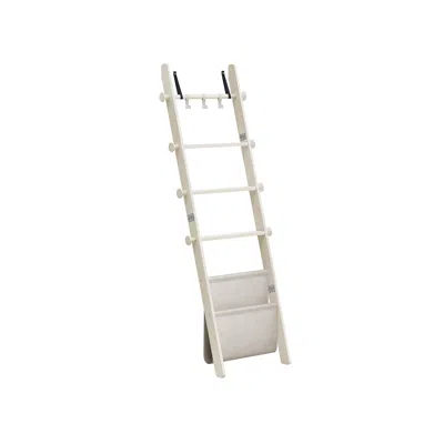 Breebe 5-tier Wooden Blanket Ladder In Neutral