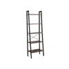 Breebe 5 Tiers A-shaped Ladder Storage Shelf Rustic Brown