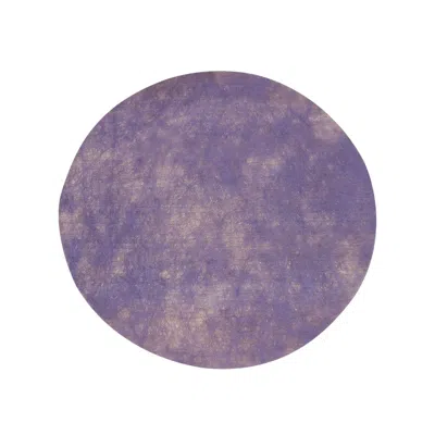 Breebe 50 Pack Disposable Lavender Lilac Placemats, 13" Non-woven Mesh Fiber Round Table Mats For Dining &  In Multi