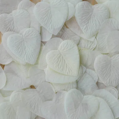 Breebe 500-pack Heart Scatters Ivory Silk Confetti - Decorative Party Table Accents