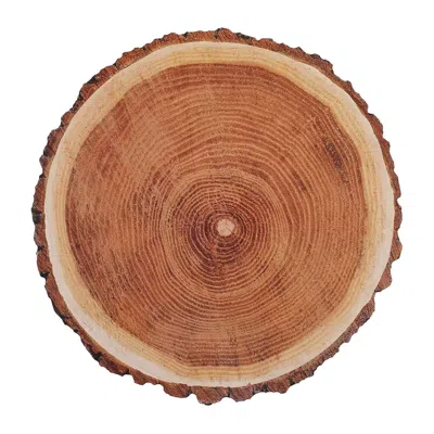 Breebe 50-pack Disposable Table Placemats In Natural Wood Slice Print - 700gsm Cardboard Placemats For Rust