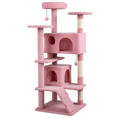 Breebe 52 Inch Tall Cat Tree Tower For Indoor Cats In Pattern