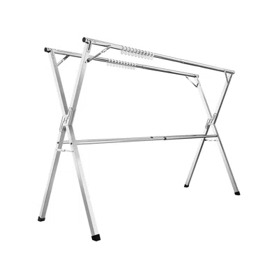 BREEBE 52.4"-78.7" WIDE EXTENDABLE CLOTHES DRYING RACK DOVE GRAY