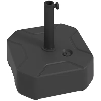 Breebe 55 Lb Square Patio Umbrella Base Holder In Black