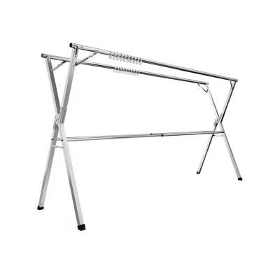 BREEBE 56.3"-93.7" WIDE EXTENDABLE CLOTHES DRYING RACK DOVE GRAY