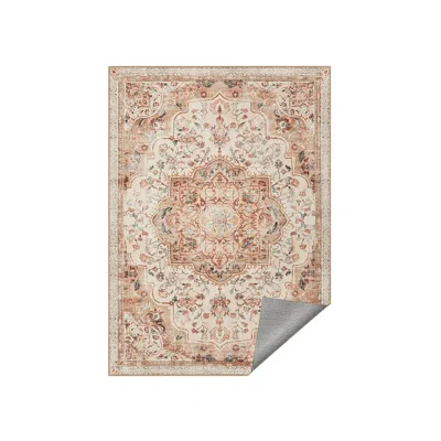 Breebe 5'w X 7'l Area Rug, Traditional Vintage Style In Pink