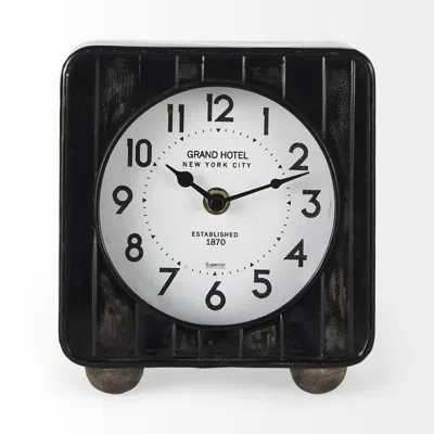 Breebe 6" Black Metal Analog Round Wall Clock