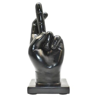 Breebe 6" Black Resin Hand Tabletop Sculpture