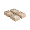 Breebe 6-compartment Clothes Drawer Organizers Set Of 4 Sand Beige