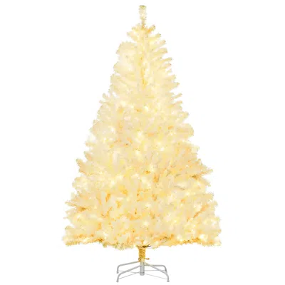 Breebe 6 Ft Prelit Artificial Christmas Tree With Auto Open Design In Yellow