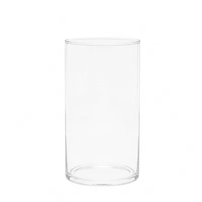 Breebe 6 Pack 6" Clear Glass Cylinder Vases For Floating Candles, Bud Floral Arrangements & Low Centerpiece